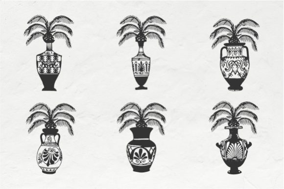 Ancient Decorative Pots Vector: Elevating Your Creative Projects with Authentic Vintage Style