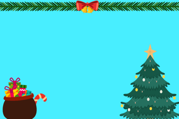 Christmas Green Tree and Decorative