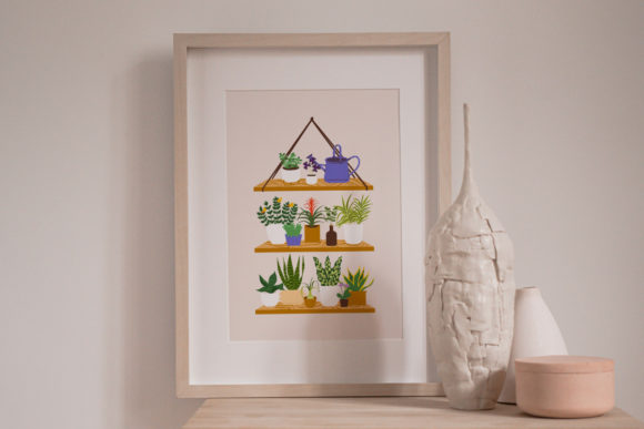 Cozy Home Illustration Decorative Plant