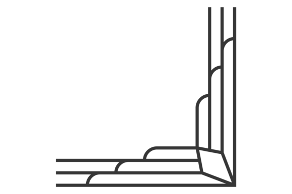 Elegant Geometric Line Border. Decorativ