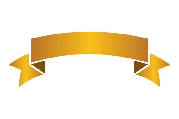 Golden Ribbon Vintage Decorative Banner for Elegant Designs